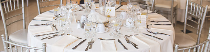 Wedding tables with decors